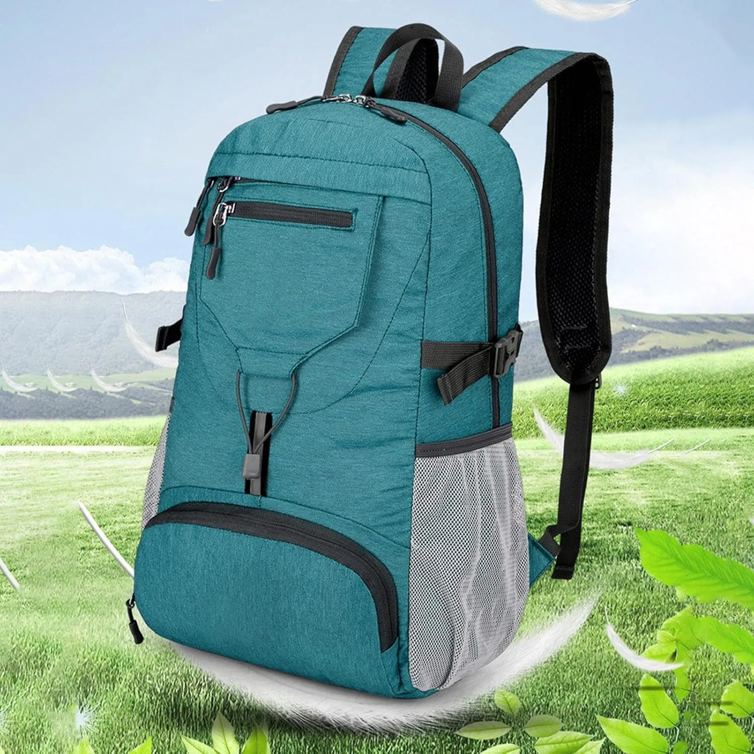 Hiking Backpack Waterproof - Lightweight Breathable Trekking Daypack | Hiking Daypack | Durable Outdoor Travel Day Bag Waterproof Travel Bag Reflective Stripes For Women Men | Small Compact