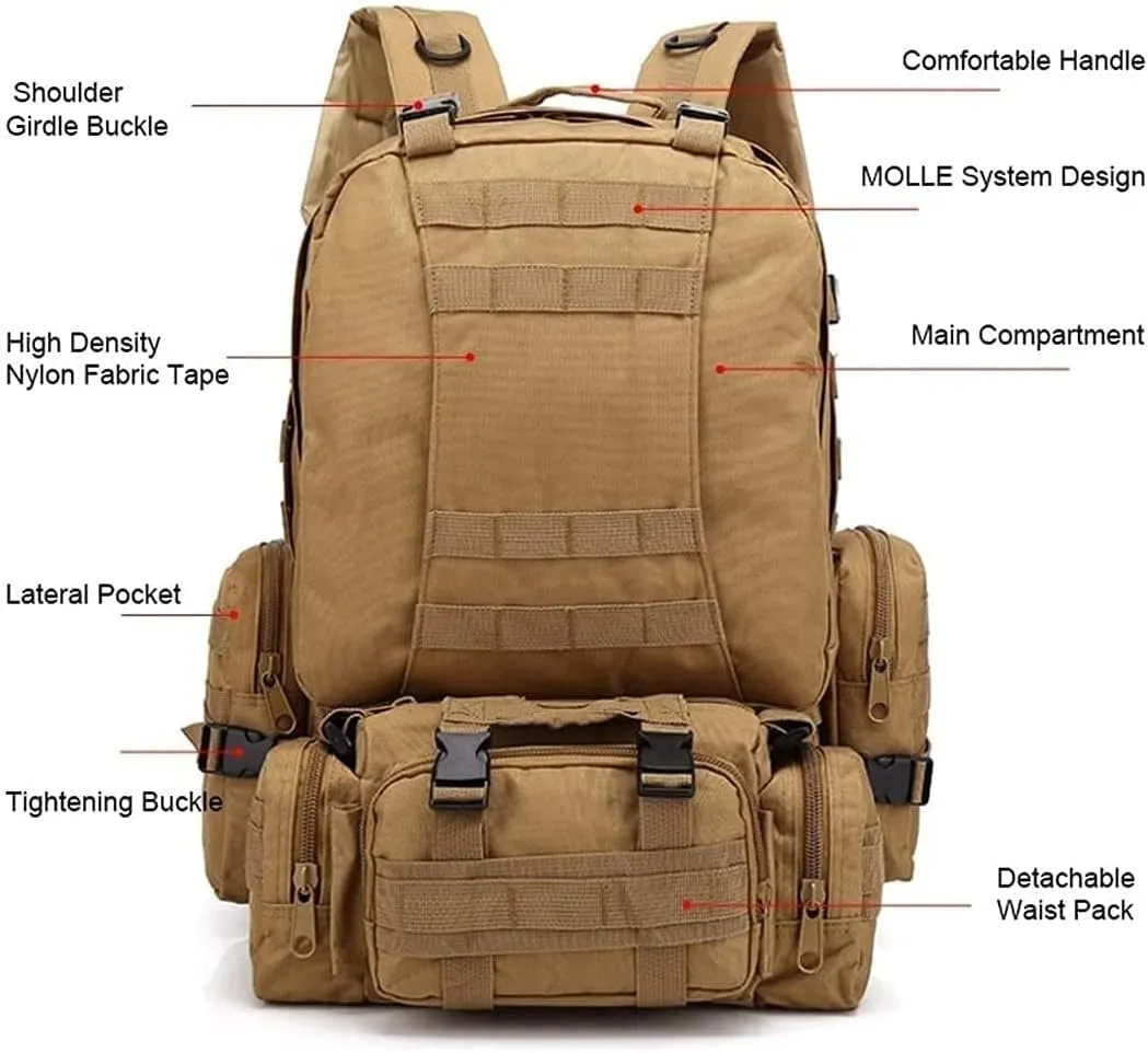 Hiking Backpack Waterproof Outdoor Internal Frame Backpacks for Men and Women Travel Camping Climbing(C)