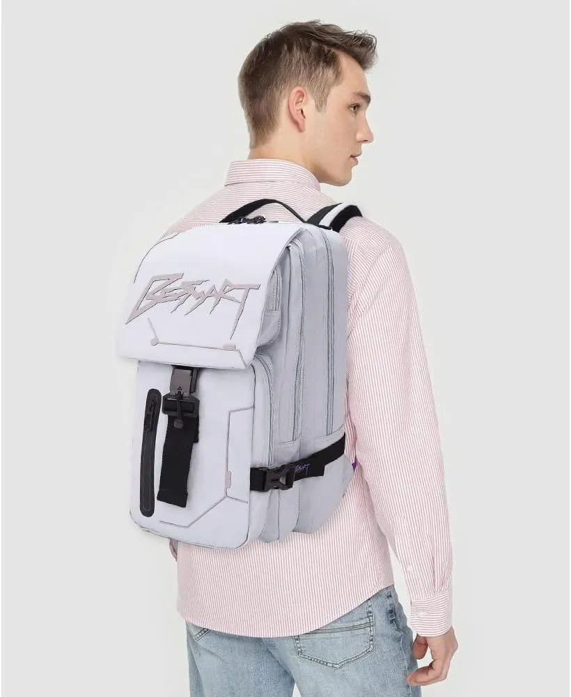 Hiking Outdoor Travel Backpack with Design, Water-Resistant Laptop Daypack Book Bag with Multi-Layer for Men & Woman (Light Grayish Blue)