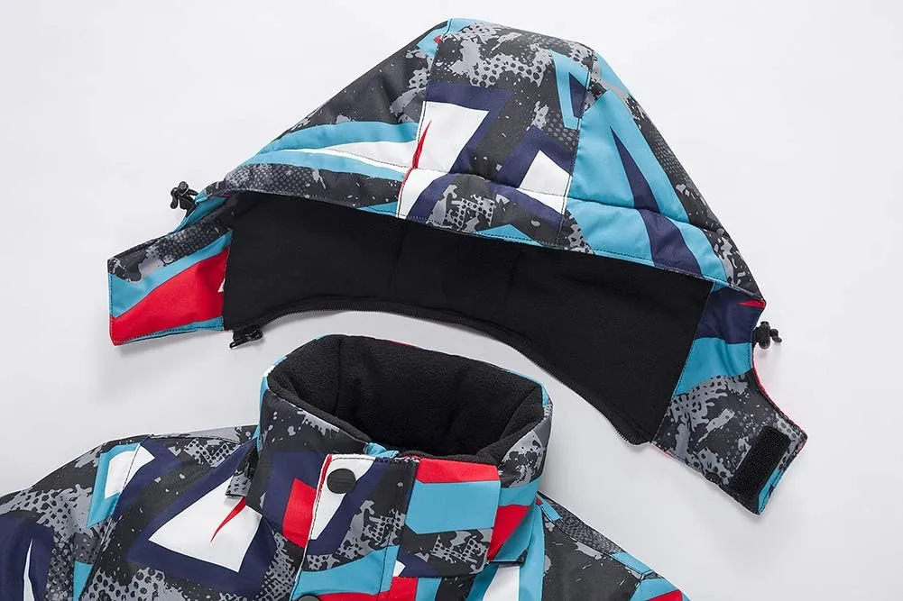 HOTIAN Boys Ski Jacket Colorful Waterproof Insulated Snow Coat Windproof Unisex Winter Outdoor Coats