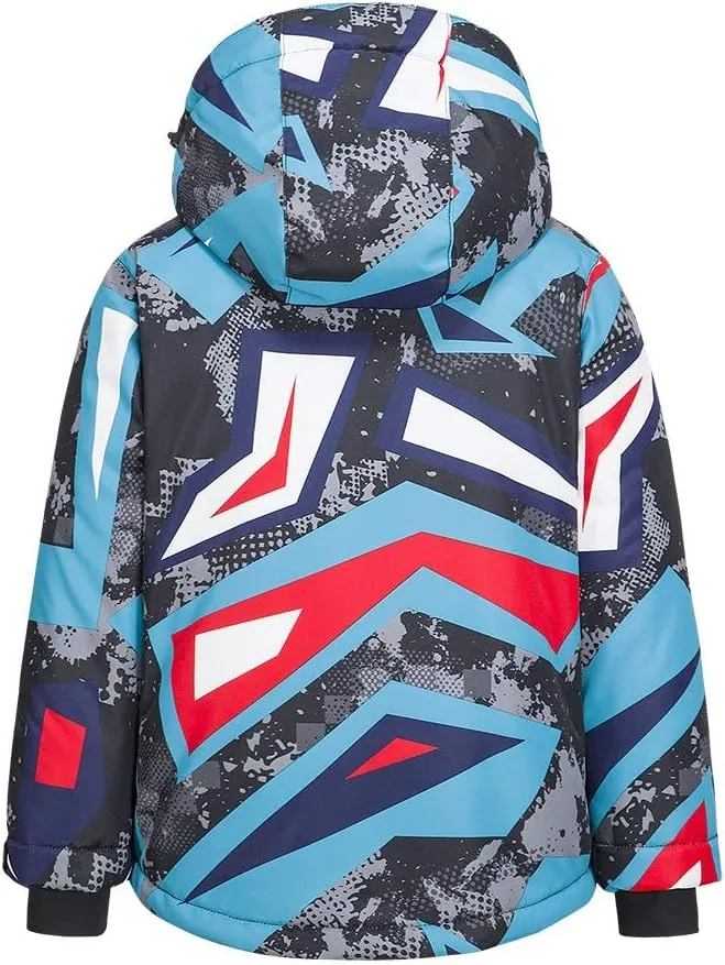HOTIAN Boys Ski Jacket Colorful Waterproof Insulated Snow Coat Windproof Unisex Winter Outdoor Coats