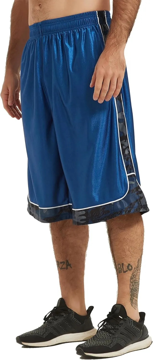 HQUEC Men's 12" Athletic Shorts Long Basketball Workout Shorts Below Knee Loose-Fit with Pockets