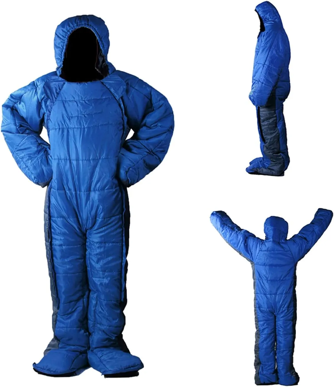 Human Walking Sleeping Bag for Adults, Compact Warm Ultra Lightweight Cold Weather Portable Mummy Weather Sleeping Bag, One Piece Sleeping Bag Suit, Waterproof, Windproof