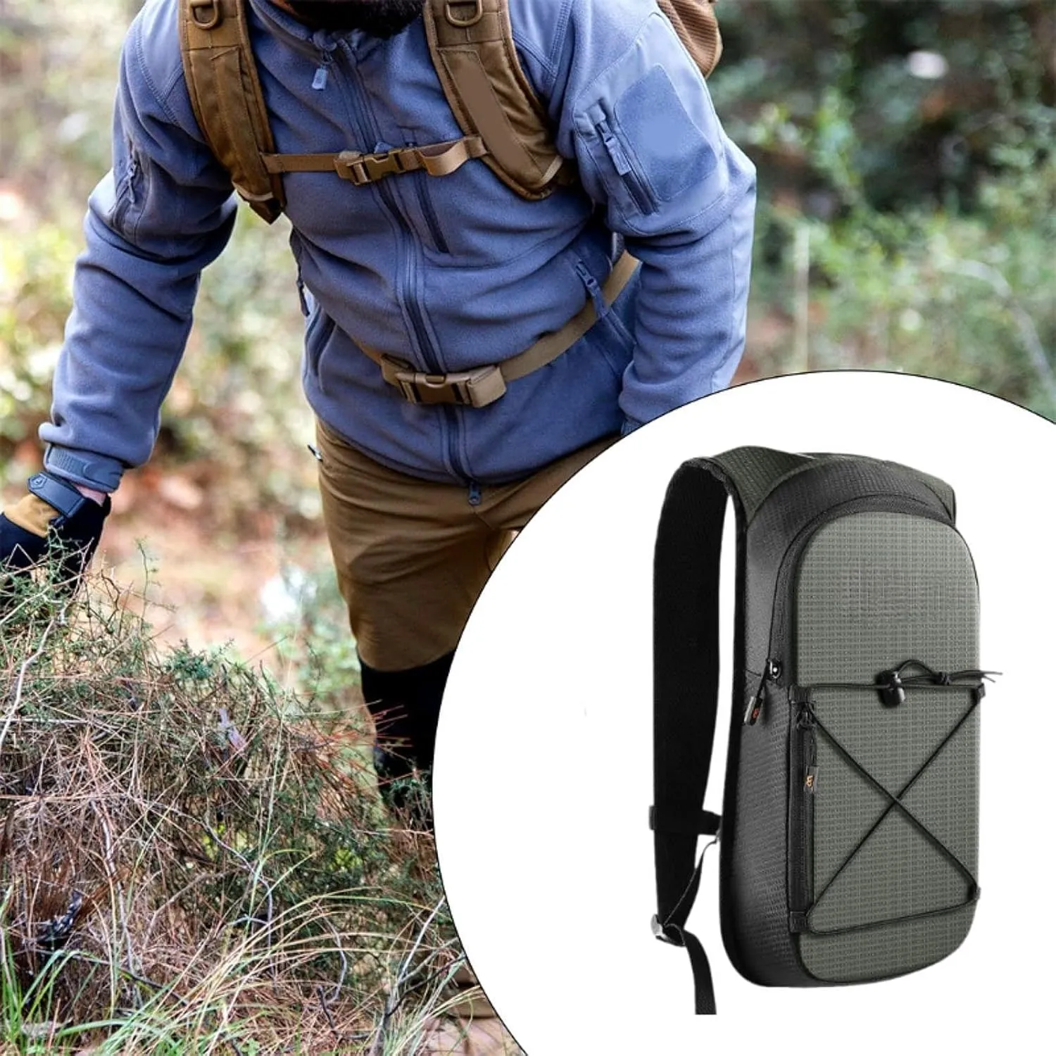 Hydration Backpack,Daypack Lightweight Practical Rucksack Water Bag Portable Hiking Water Backpack for Outdoor Sports Riding
