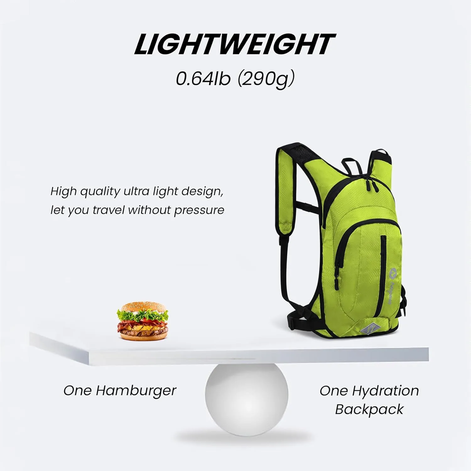 Hydration Pack Backpack for Women & Men, Lightweight Water Backpack with 2L Water Bladder for Hiking Cycling Running Biking