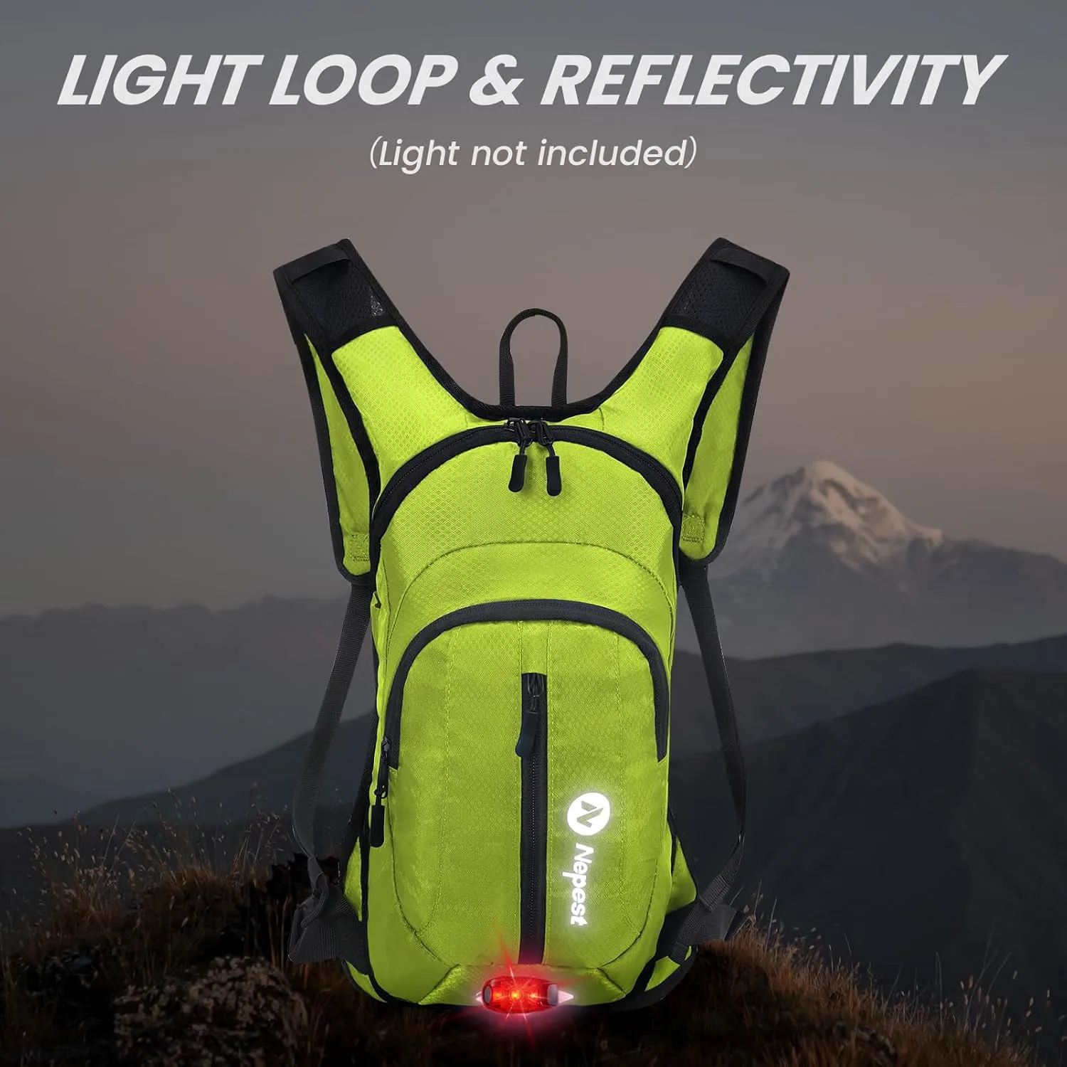Hydration Pack Backpack for Women & Men, Lightweight Water Backpack with 2L Water Bladder for Hiking Cycling Running Biking