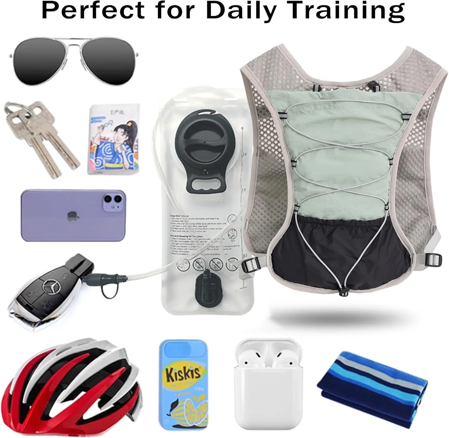 Hydration Running Vest Ultra-Lightweight for Women Men [2025 Upgraded], Breathable All-Weather Water Vest Hiking Backpack, Adjustable Water Backpack for Hiking, Cycling, Trail Marathon Race