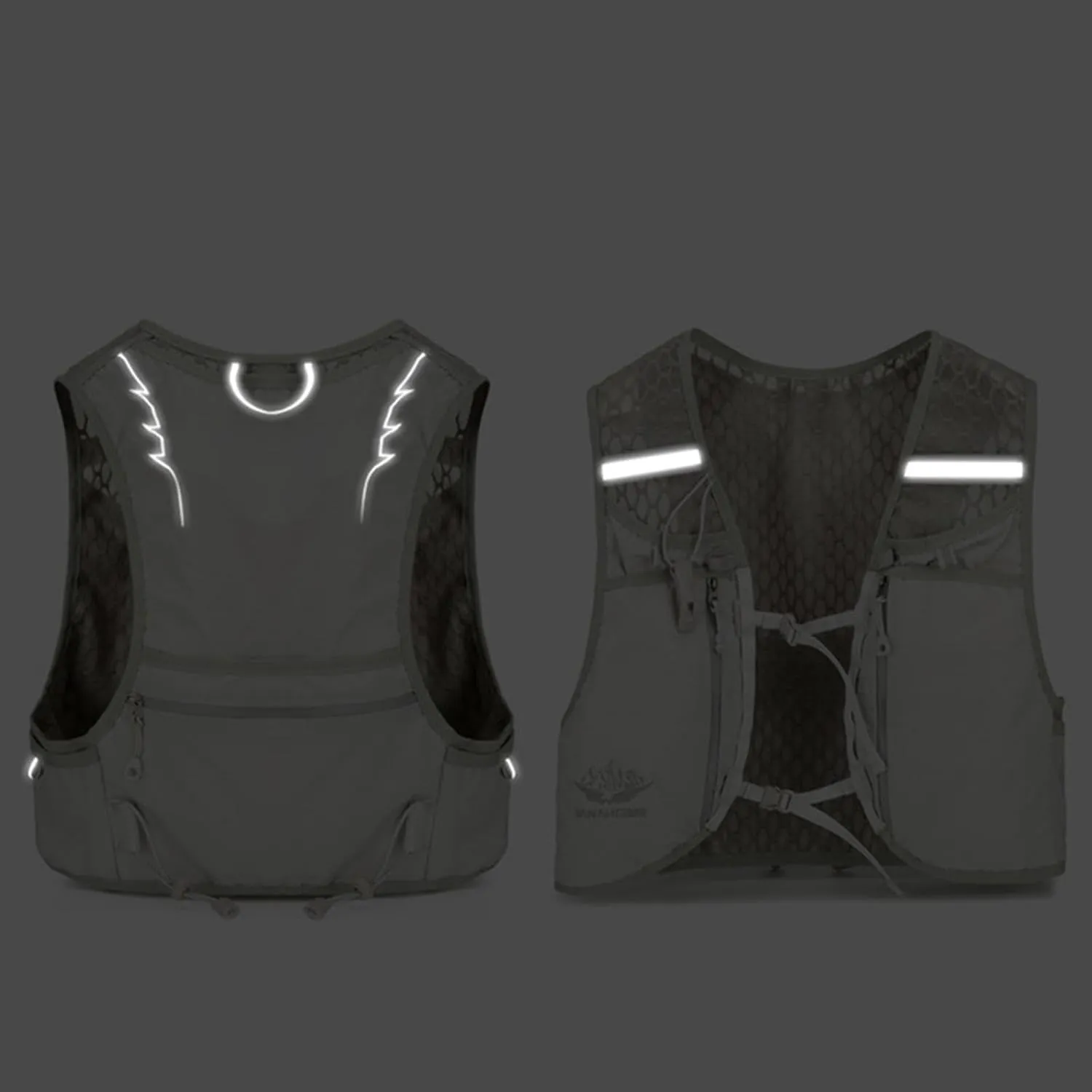 Hydration Vest Hydration Pack with Multiple Pockets Running Gear for Men Women Water Pack for Hiking Jogging Trail Marathoner