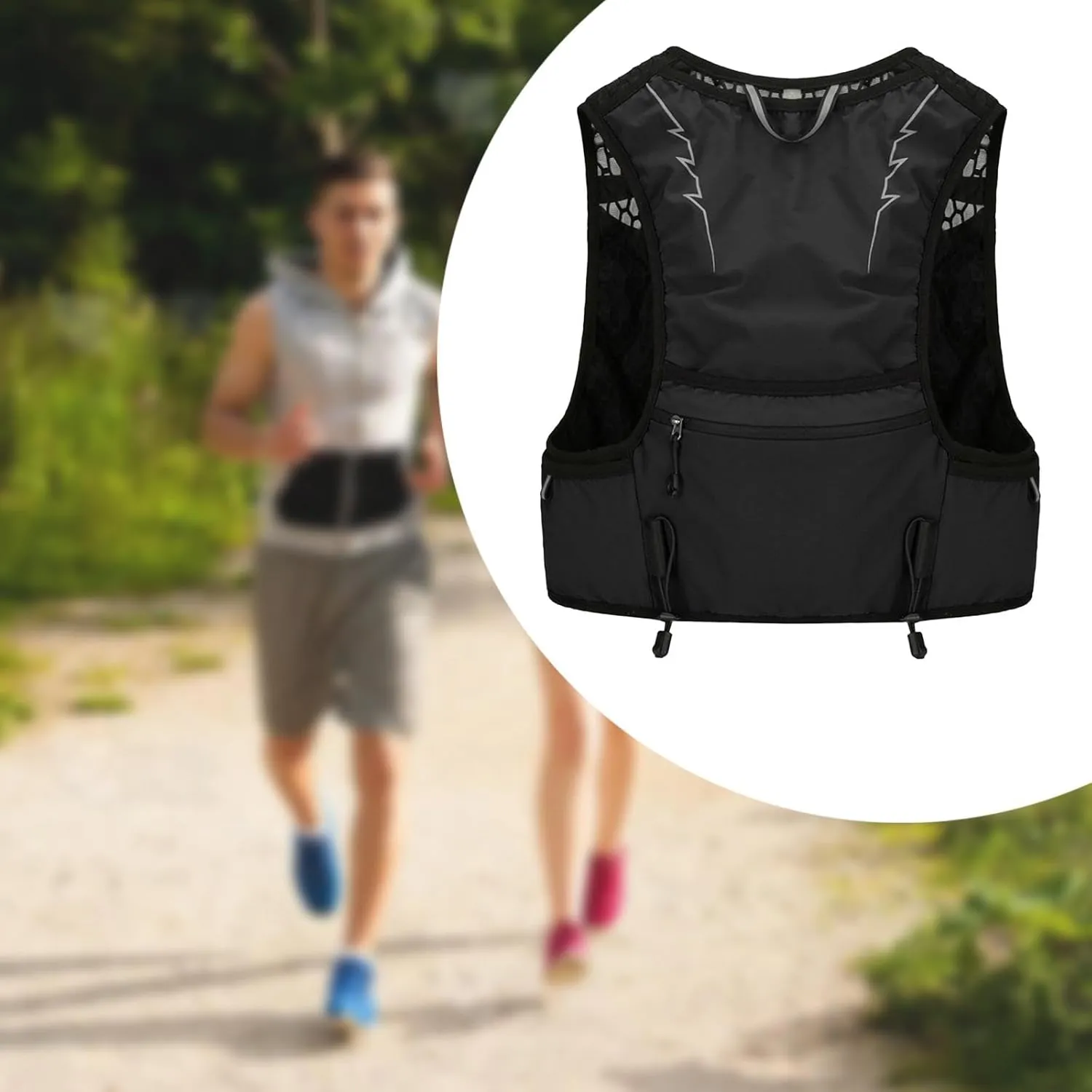 Hydration Vest Hydration Pack with Multiple Pockets Running Gear for Men Women Water Pack for Hiking Jogging Trail Marathoner
