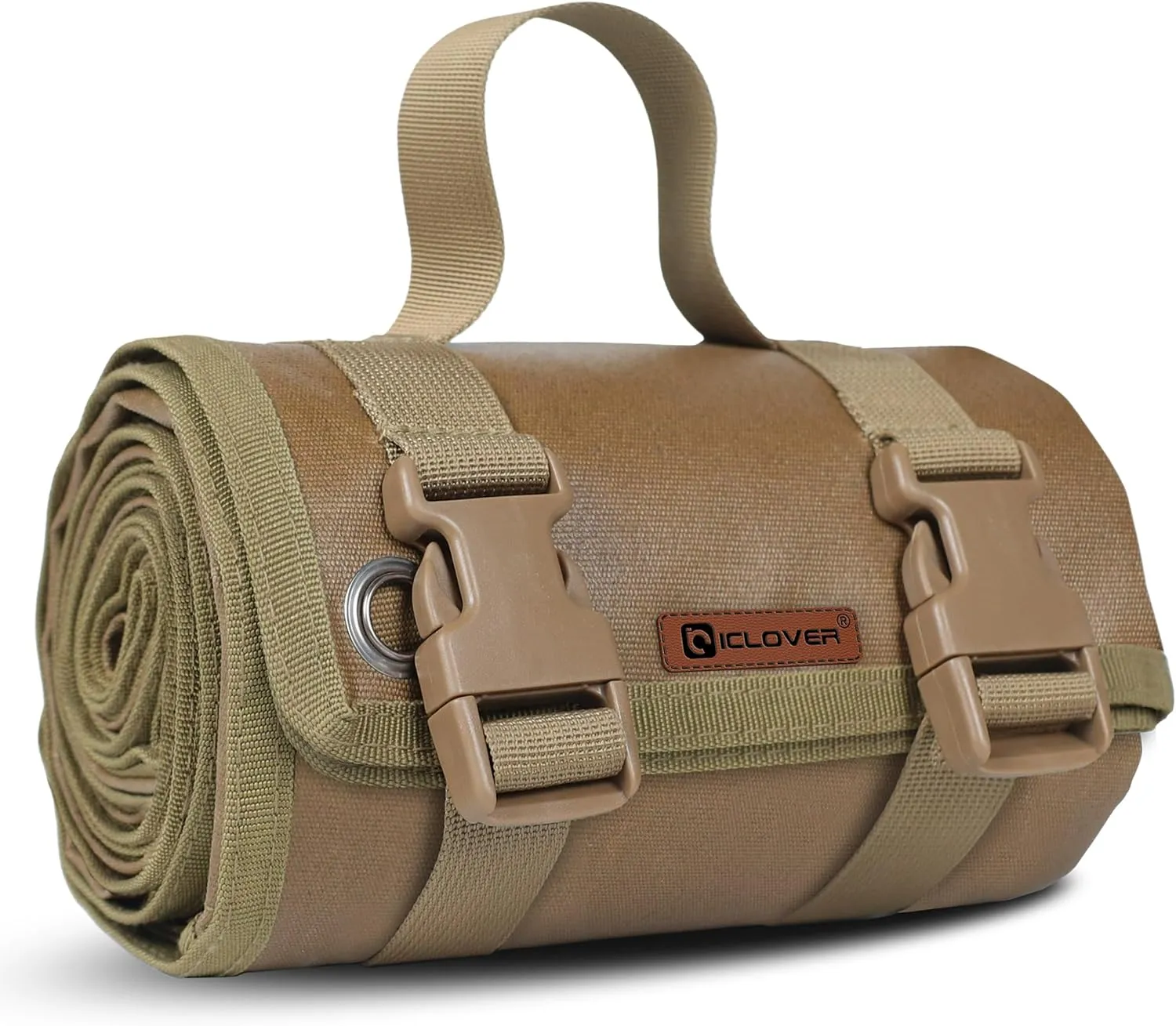 IC ICLOVER Shooting Mat, Portable Roll Up Shooting Mats with Bipod Holder & Molle Webbings, Extra Large Non-Slip Waterproof Tactical Shooting Blanket for Long Range Rifle Shooting Hunting (Non-Padded)