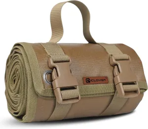 IC ICLOVER Shooting Mat, Portable Roll Up Shooting Mats with Bipod Holder & Molle Webbings, Extra Large Non-Slip Waterproof Tactical Shooting Blanket for Long Range Rifle Shooting Hunting (Non-Padded)