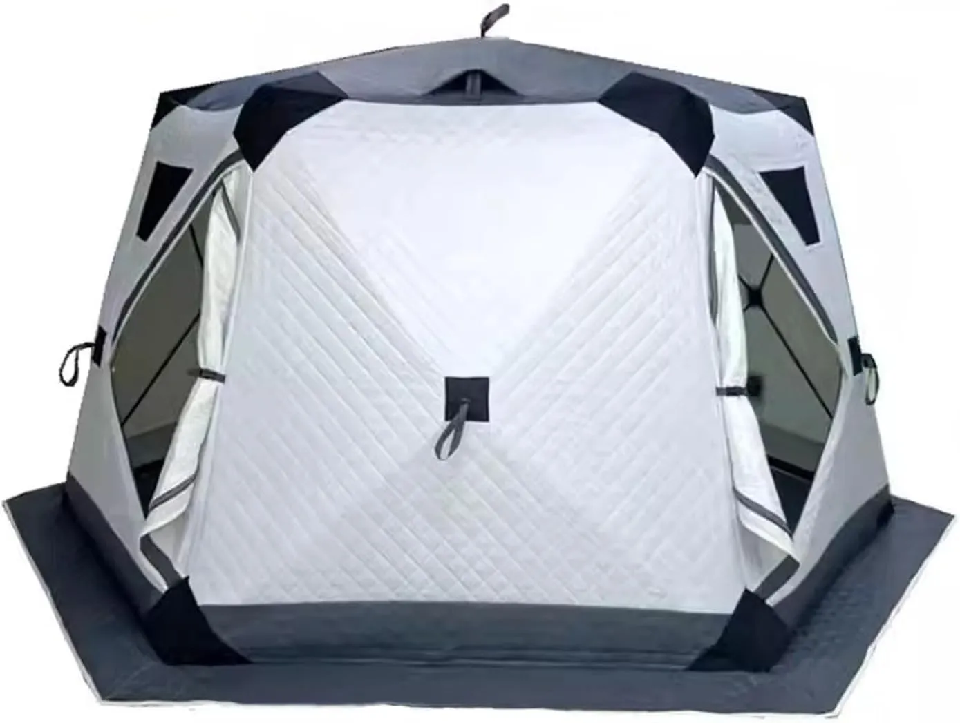 ice Fishing shelter Insulated ice Fishing Tent Thickened Warm, Cold and Rainproof Camping Ice Fishing Tent with Firewood Heater and Chimney(Color:2)