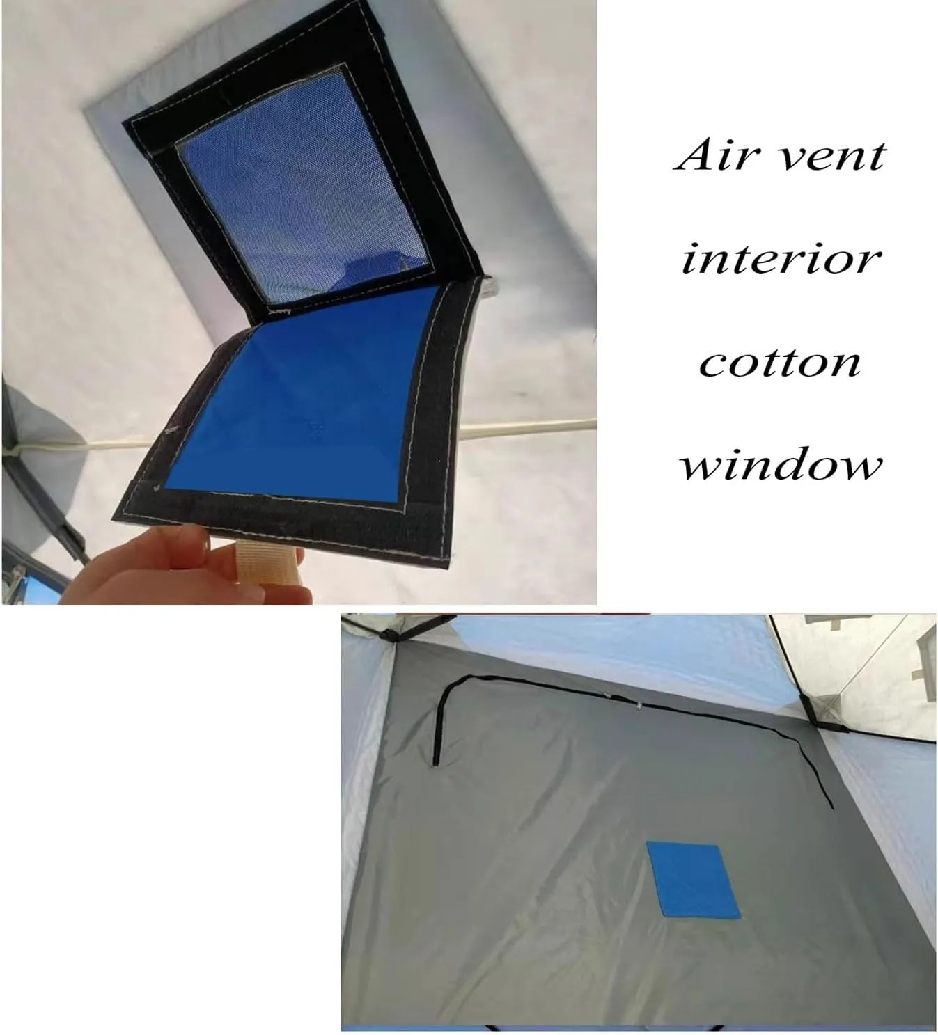 ice Fishing shelter Insulated ice Fishing Tent Thickened Warm, Cold and Rainproof Camping Ice Fishing Tent with Firewood Heater and Chimney(Color:2)