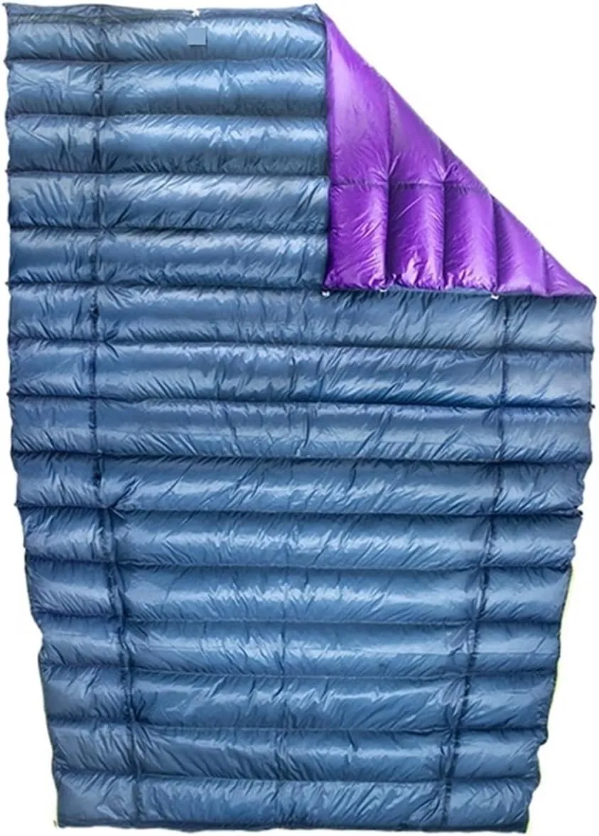 Ice Flame 7D 3 Season 800FP 90% White Goose Down Sleeping Bag - Lightweight Blanket for Hammock, Backpacking, and Camping