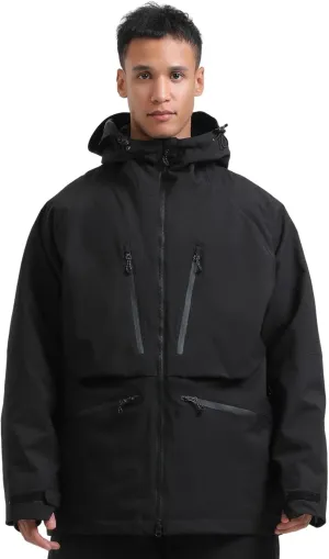 IMPHUT Mens Snowboard Jacket Baggy Womens Ski Jacket Insulated Waterproof Windproof Snow Outerwear Winter Hooded Coat