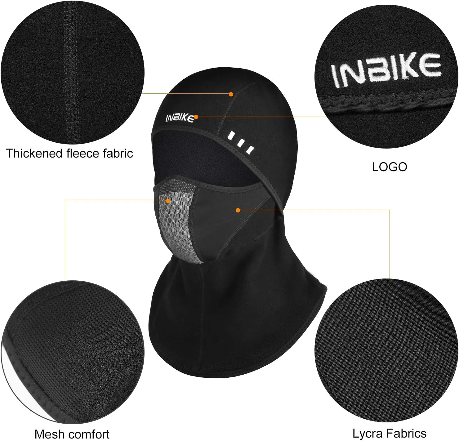 INBIKE Balaclava Face Mask，Polar Fleece Windproof Outdoor Sports Warm Balaclava for Men Women