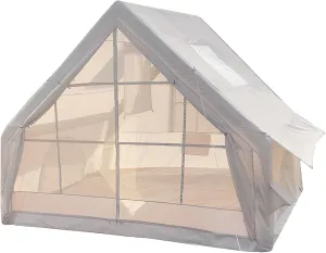 Inflatable Camping Tent for 1-6 People with Easy Setup & Waterproof Design, 4 Seasons Blow-up Air Tent with Windproof Construction, Family Glamping Tent House for Outdoor Adventures