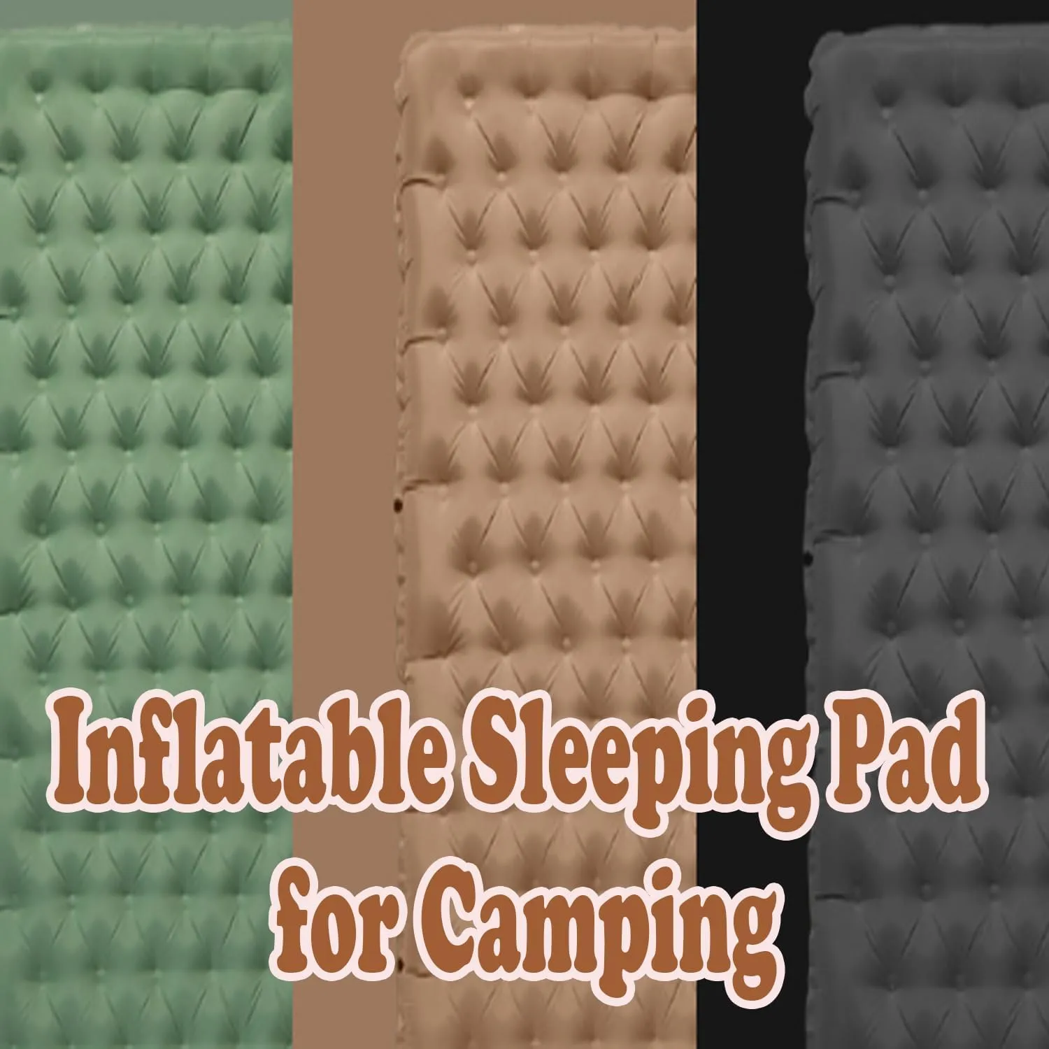 Inflatable Sleeping Pad for Camping, Waterproof Lightweight Camping Sleeping Pad for Tents (Orange)