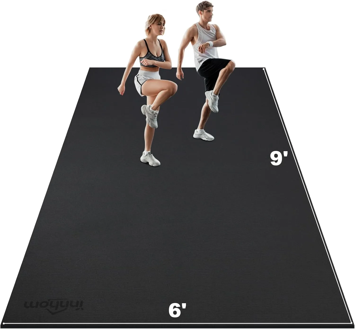 innhom Large Exercise Mat 7'x5'/8'x6'/9'x6'/10'x6' Workout Mat Gym Flooring for Home Gym Mats Exercise Mats for Home Workout Thick Floor Mat for Fitness