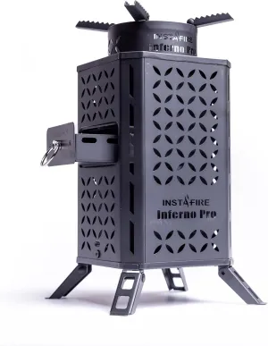 InstaFire Inferno Pro Outdoor Biomass Stove, Reaches 1,200 Degrees Fahrenheit, Outdoor Cooking, Compact Cooking Stove, Camp Stove, Survival Stove Portable Kit, Off-Grid, Biomass Portable Stove