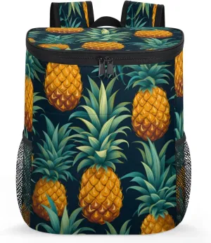 Insulated Cooler Backpack Pink Lemon Flower Ice Chest Backpack Lightweight Cooler Bag Waterproof