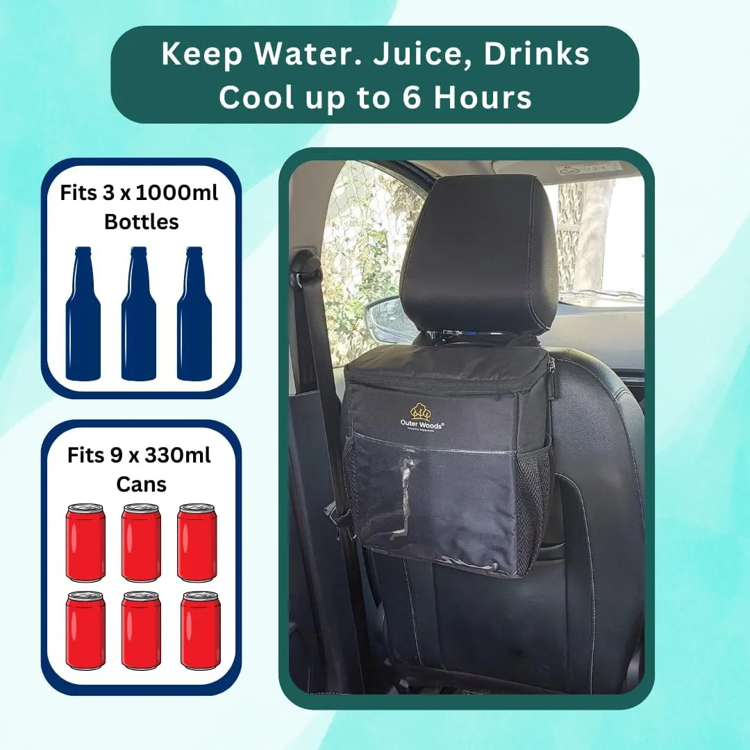 Insulated Cooler Bag for Cars and SUVs Water Bottle Bag for Car Drinks Cooler for Cars Insulated Bag