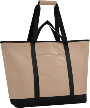 Insulated Cooler Bag with Zipper Hot or Cold Carrier Portable Travel Insulated Bag for Shopping Food Travel Beach Camping