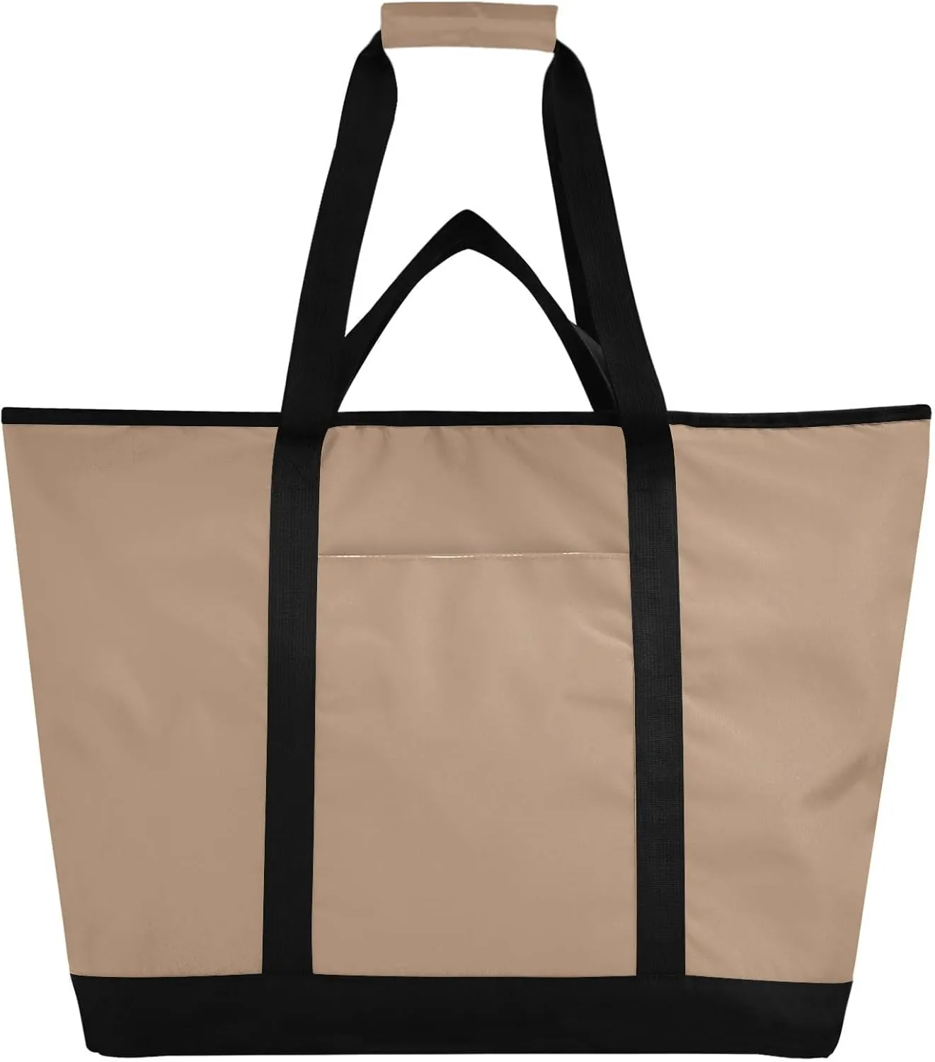 Insulated Cooler Bag with Zipper Hot or Cold Carrier Portable Travel Insulated Bag for Shopping Food Travel Beach Camping