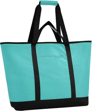 Insulated Cooler Bag with Zipper Hot or Cold Carrier Portable Travel Insulated Bag for Shopping Food Travel Beach Camping
