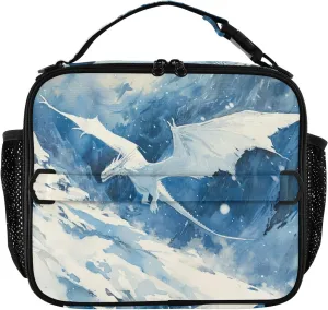 Insulated Lunch Bag Lunch box Cooler Bag for Women Men Dragon Pterosaur 3 Reusable Portable with Shoulder Strap