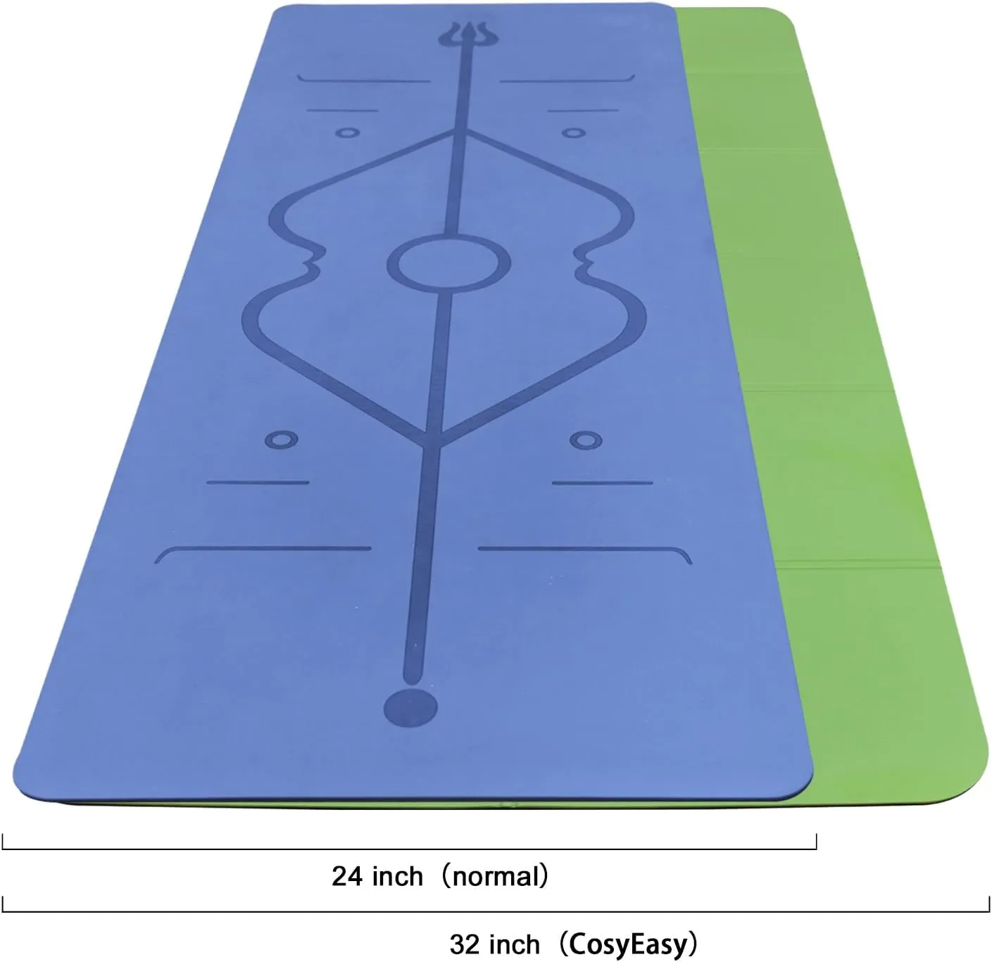 iodoo Foldable Yoga Mat 72" L x 32" W x 0.32 Inch Extra Thicked and Wided with Canvas Bag, Folding Yoga Mat for Travel with Canvas Carrying Bag, Non-Slip TPE Exercise Pilates Mat