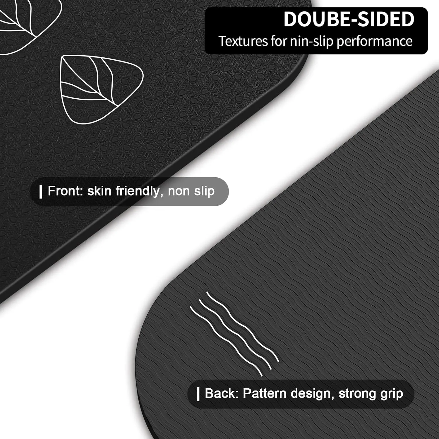 iodoo Foldable Yoga Mat 72" L x 32" W x 0.32 Inch Extra Thicked and Wided with Canvas Bag, Folding Yoga Mat for Travel with Canvas Carrying Bag, Non-Slip TPE Exercise Pilates Mat