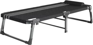 Iron Alloy Camping Cot with Pillow, Portable Folding Bed for Sleeping, Lightweight Breathable Folding Cot for Outdoor/Office/Beach