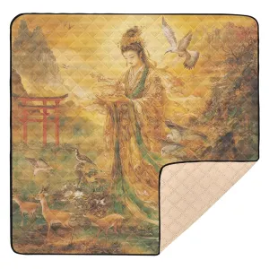 Japanese Style Soft Foam Baby Activity Play Mat for Floor Cozy Breathable Padded Play Mat for Baby Kids Toddlers Infants, 50'' x 50''