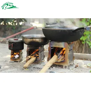 Jeebel Foldable Wood Stove High Quality Outdoor Cooking Camping Folding Pocket Alcohol Coolout Stainless Steel Stove Picnic BBQ