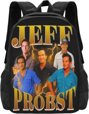 Jeff Host Probst Travel Backpack Laptop Bag Casual Daypack Double Shoulder Bags for Business Outdoor Work 15.6 Inch