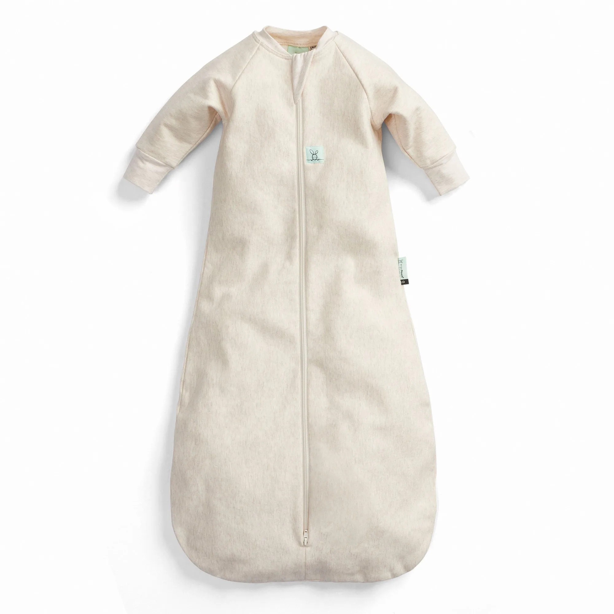 Jersey Sleeping Bag Sleeved 2.5 Tog, Oatmeal Marle- 3-12 months