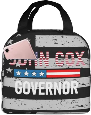 John Cox Governor Reusable Portable Foil Thickened Insulated Bento Bag For Both Men And Women