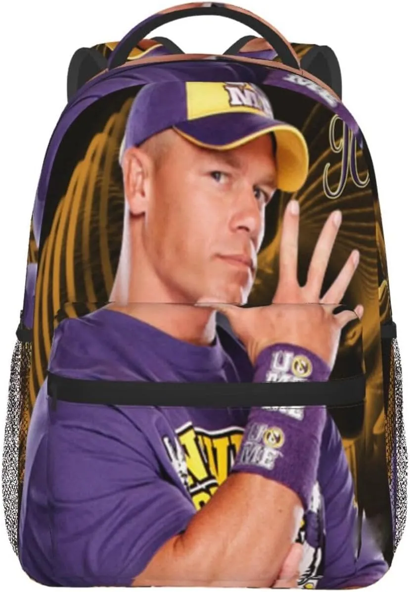 John Wrestler Cena Backpack Adults Bag Casual Backpack Hiking DaypackOne Size
