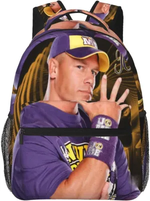 John Wrestler Cena Backpack Adults Bag Casual Backpack Hiking DaypackOne Size