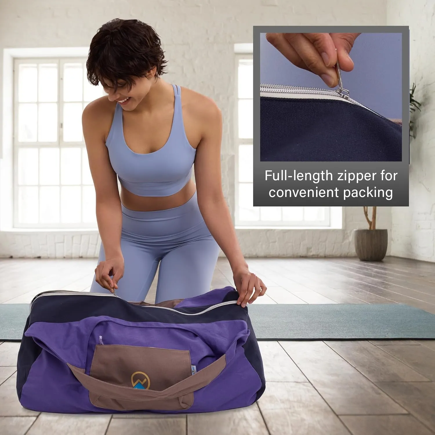 JoYnWell Yoga Bags and Carriers Fits All Your Stuff, Extra Large Yoga Mat Bag Full Zip Yoga Mat Bag with 3 Zipper pockets