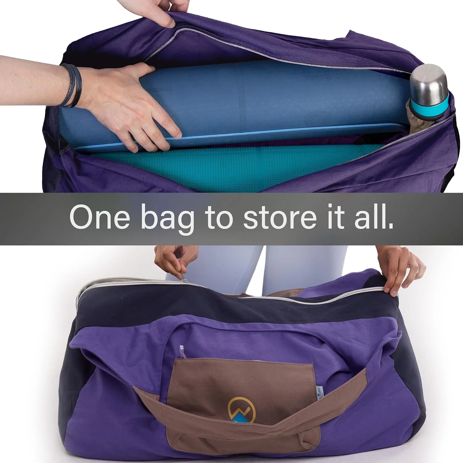 JoYnWell Yoga Bags and Carriers Fits All Your Stuff, Extra Large Yoga Mat Bag Full Zip Yoga Mat Bag with 3 Zipper pockets
