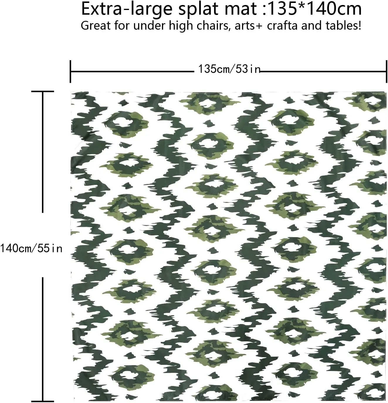 Joyo roy 135x140 cm Baby Floor Mat Splat Mat High Chair Mat Waterproof Mat Play Mat for Toddlers Splat Mat for Under High Chair Kids Placemats for Dining Table High Chair Mat for Floor Mat Under High