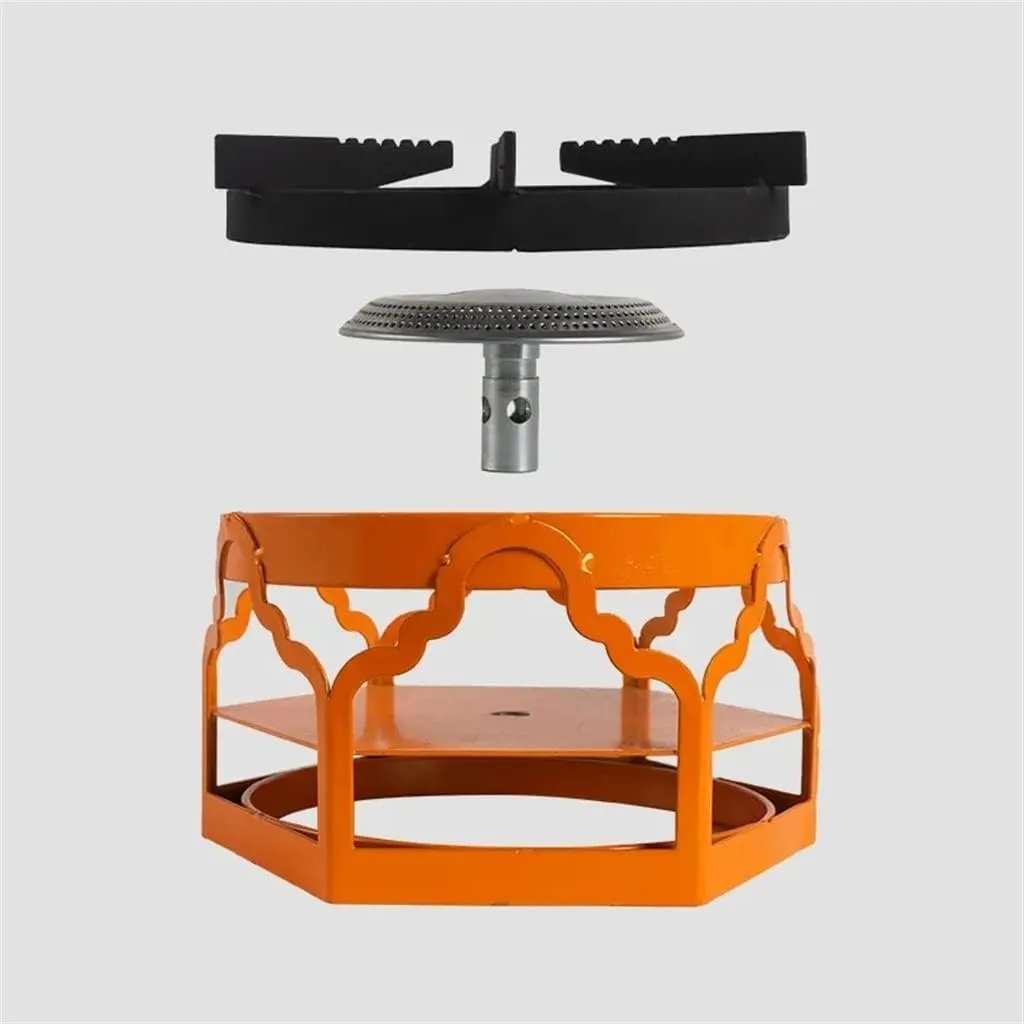 JSEIAJB Portable Camping Fire Stove Carbon Steel Portable Outdoor Household Stove High Power Hexagonal Camping Gas Stove