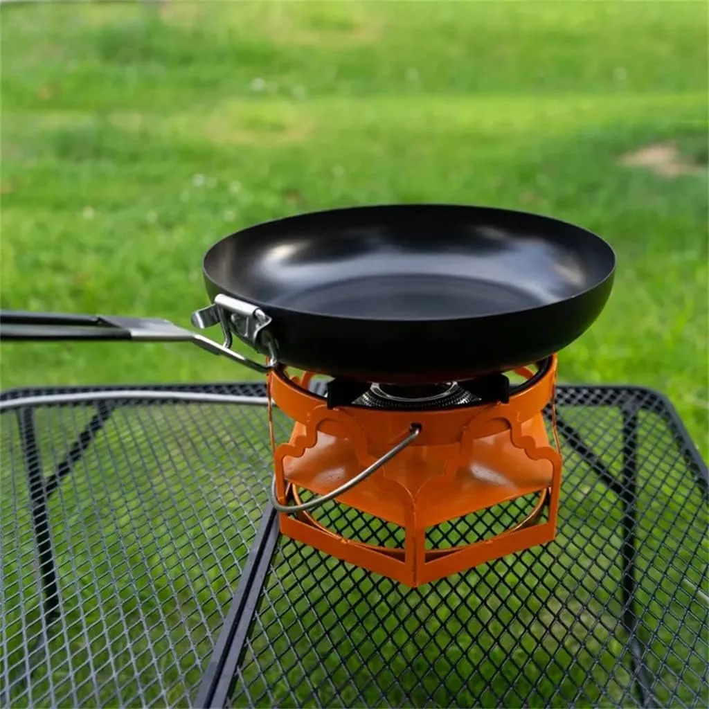 JSEIAJB Portable Camping Fire Stove Carbon Steel Portable Outdoor Household Stove High Power Hexagonal Camping Gas Stove