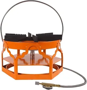 JSEIAJB Portable Camping Fire Stove Carbon Steel Portable Outdoor Household Stove High Power Hexagonal Camping Gas Stove