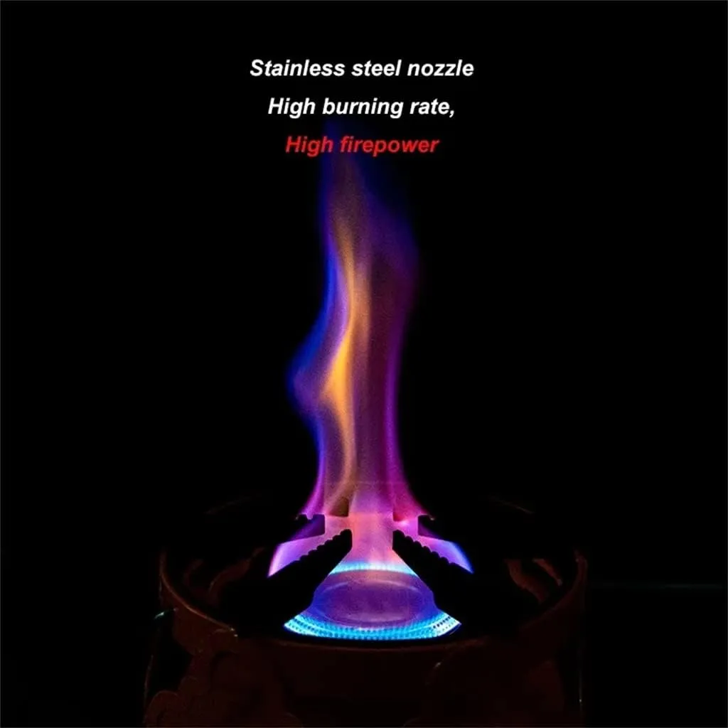 JSEIAJB Portable Camping Fire Stove Carbon Steel Portable Outdoor Household Stove High Power Hexagonal Camping Gas Stove