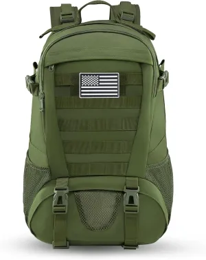 Jueachy Tactical Backpack for Men Hiking Day Pack Molle Military Rucksack Waterproof 30L EDC Bag with USA Flag Patch