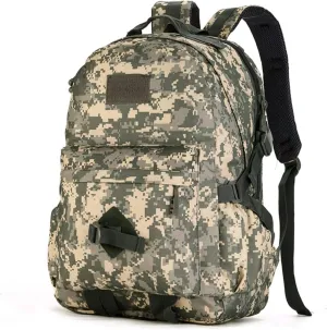Jungle Leopard 40L Military Rucksack Backpack for Men Hiking Backpack Riding Knapsack Bag Book Student Satchel(S405-40-ACU)