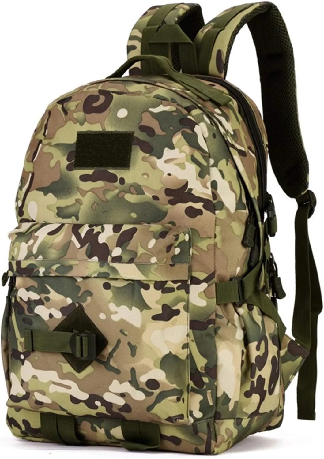 Jungle Leopard 40L Military Rucksack Backpack for Men Hiking Backpack Riding Knapsack Bag Book Student Satchel(S405-40-CP)